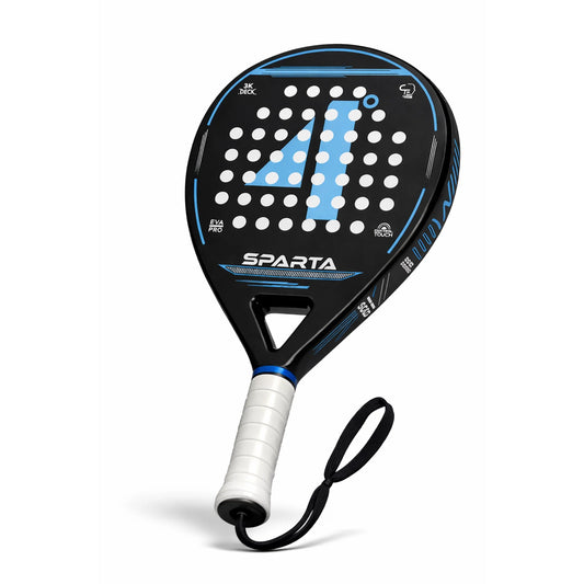 Padel racket with 'Sparta' branding on a white background